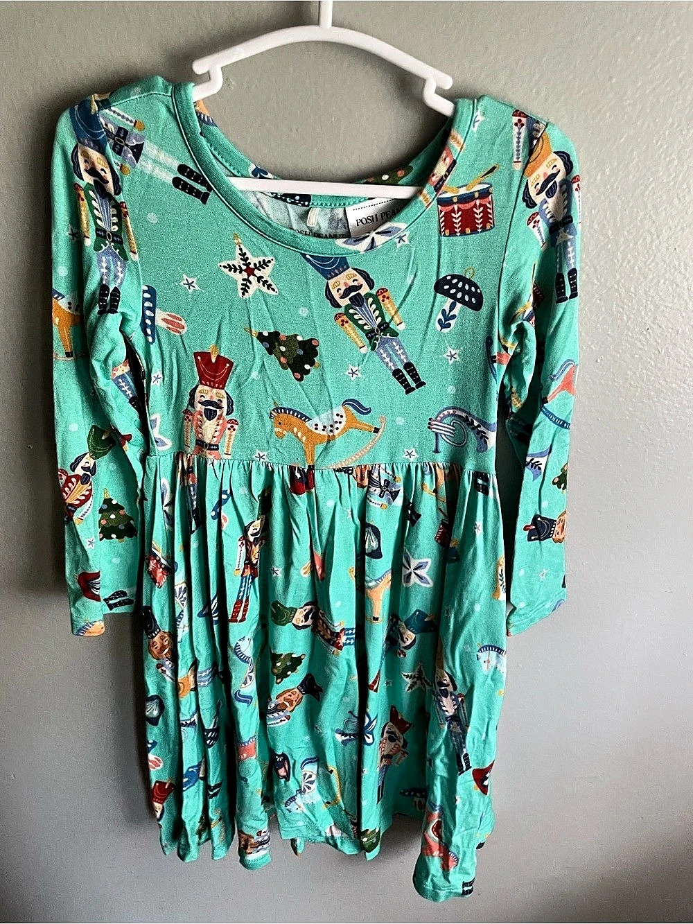 2T Posh Peanut Fritz Christmas Print Dress